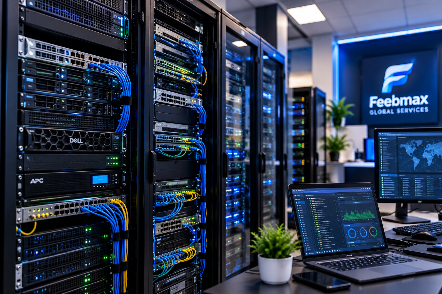 Feebmax website and server technology operations