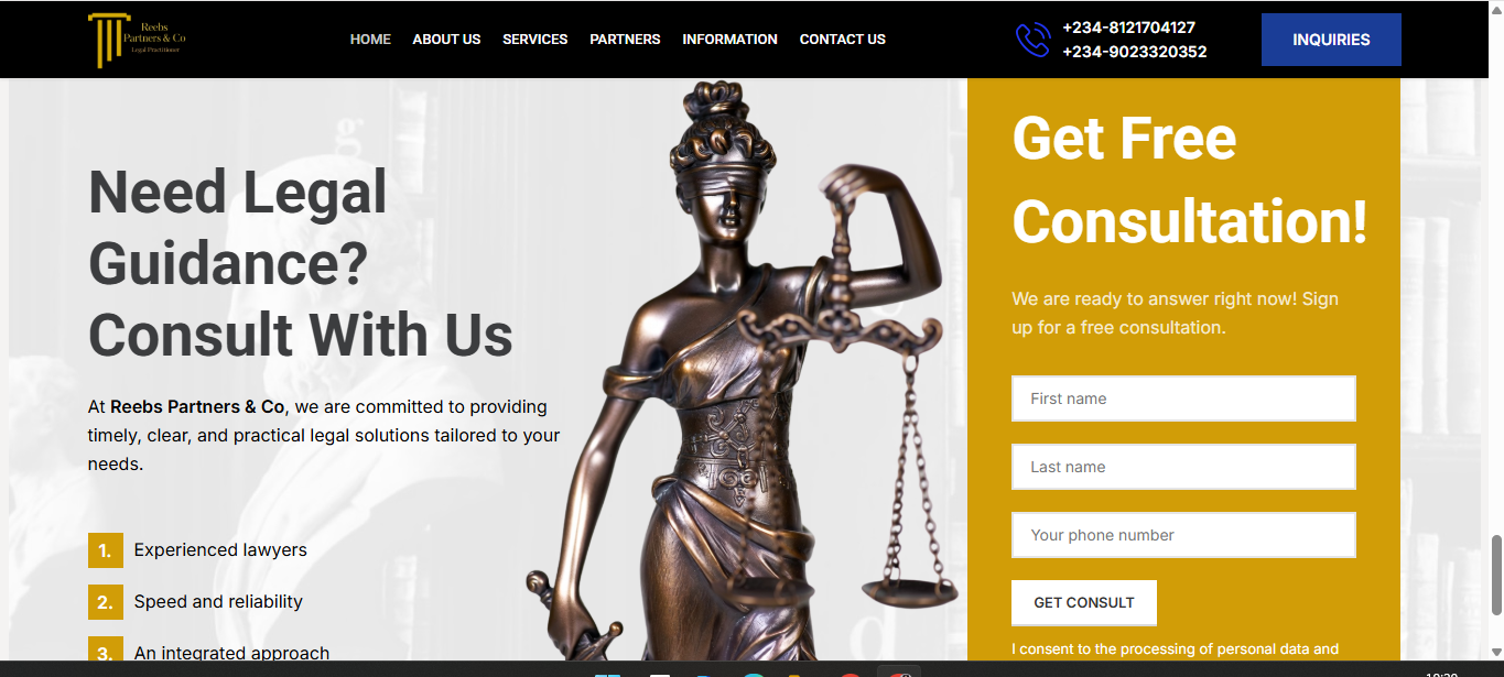 Reebs Partners website